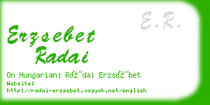 erzsebet radai business card